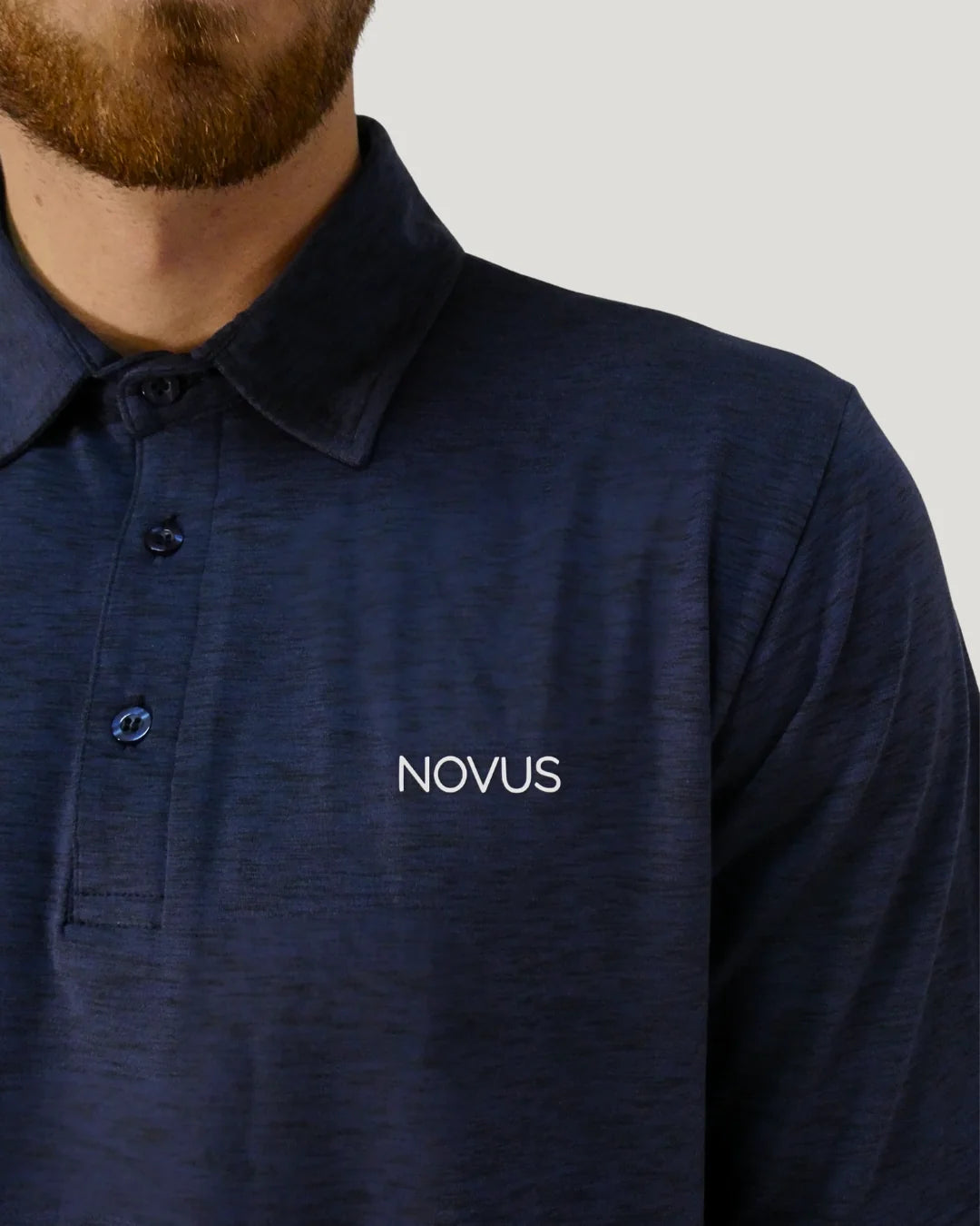 NOVUS GOLF Links Performance Polo - Blue Marl