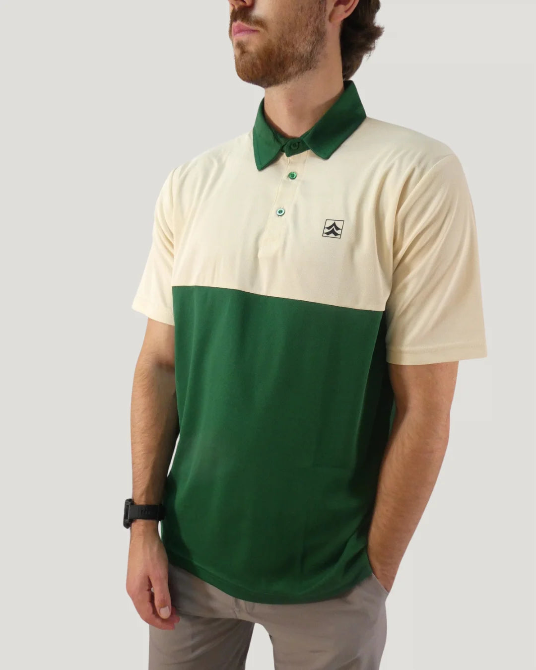 NOVUS GOLF Heritage Polo - Masters Green / Off White