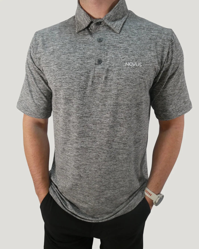 NOVUS GOLF Links Performance Polo - Grey Marl