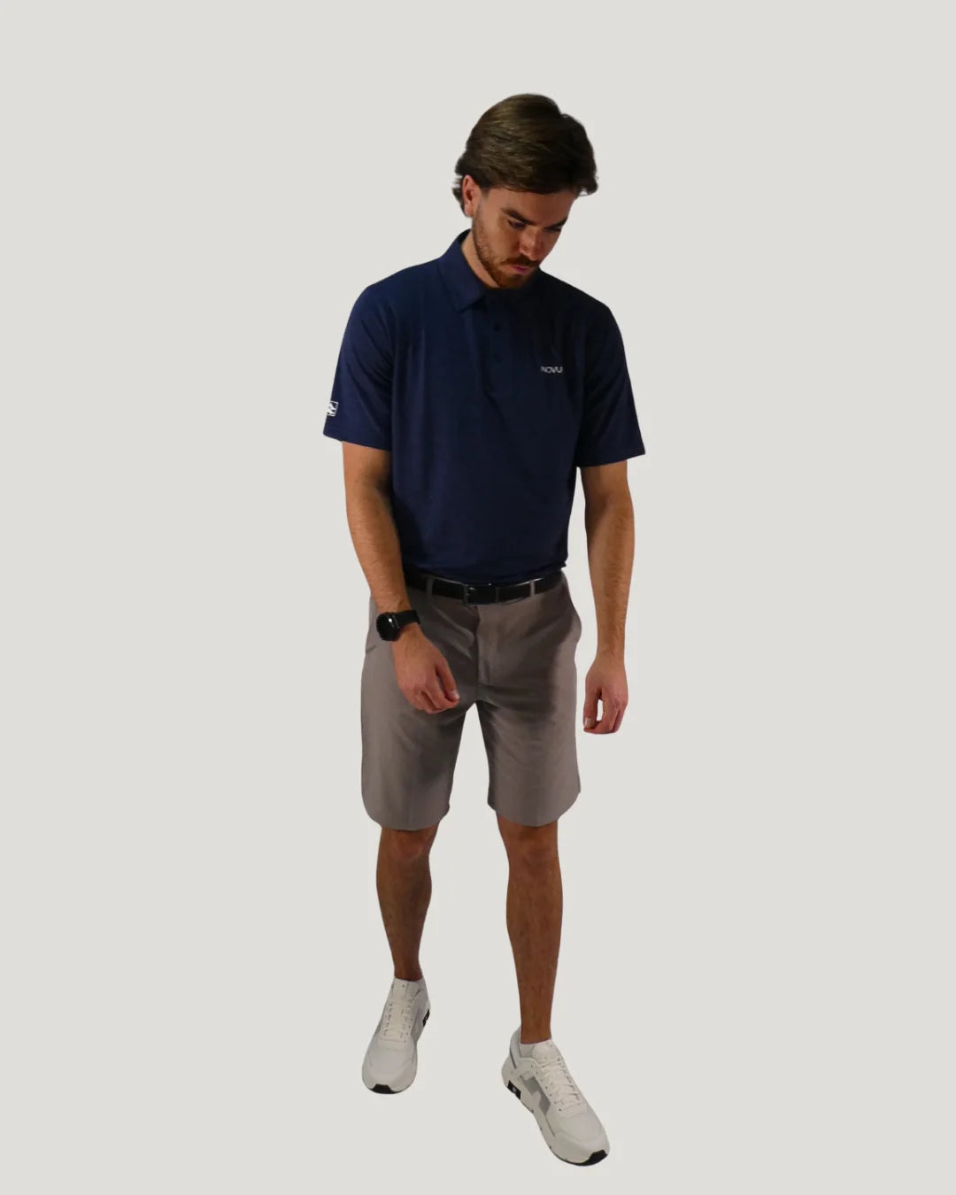 NOVUS GOLF Links Performance Polo - Blue Marl