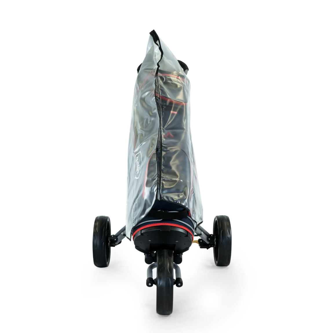 Clear Rain Cape with Top Zip Black