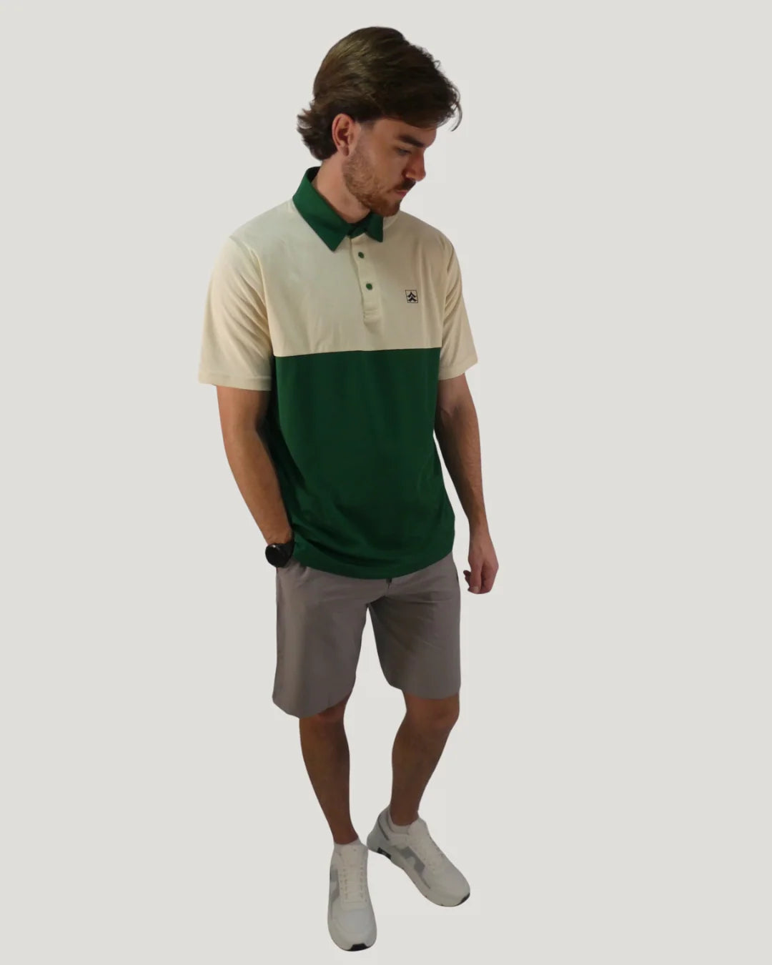 NOVUS GOLF Heritage Polo - Masters Green / Off White