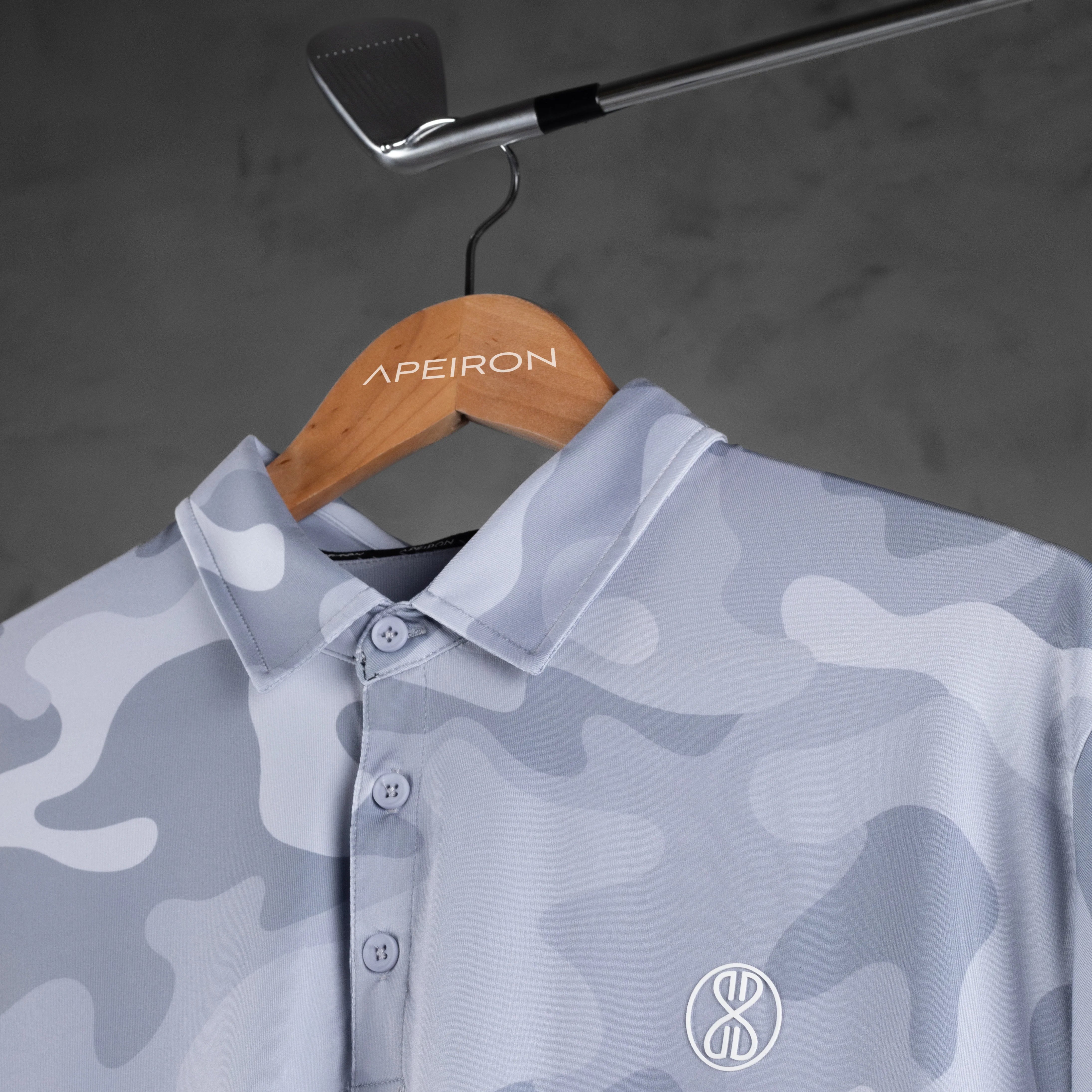 Apeiron Aether Shadow Grey Men's Golf Polo Shirt