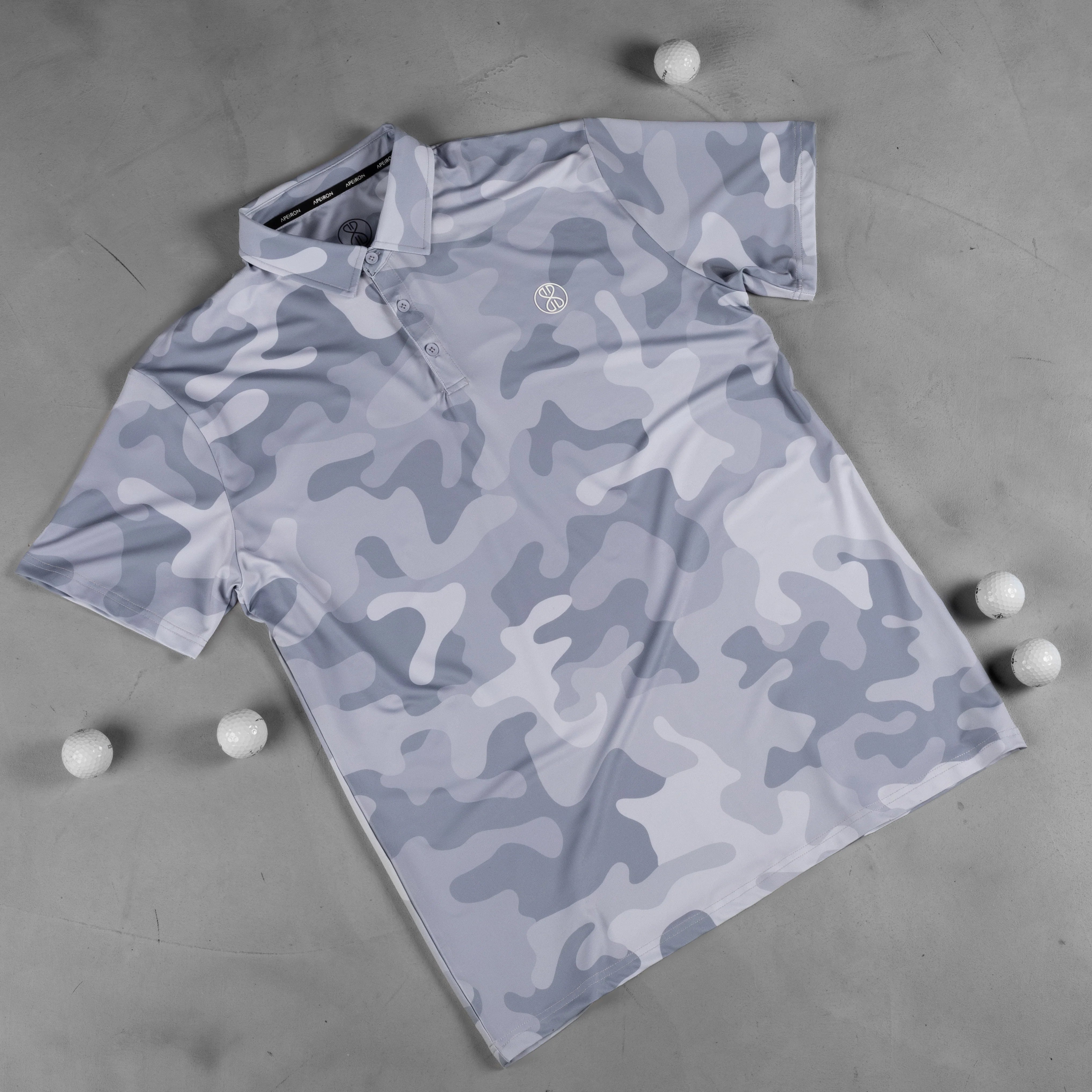 Apeiron Aether Shadow Grey Men's Golf Polo Shirt