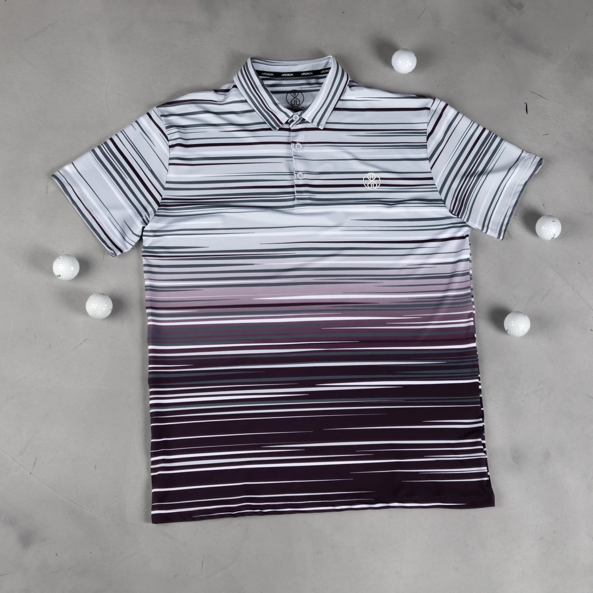 Apeiron Ethos Glacier Grey Men's Golf Polo Shirt