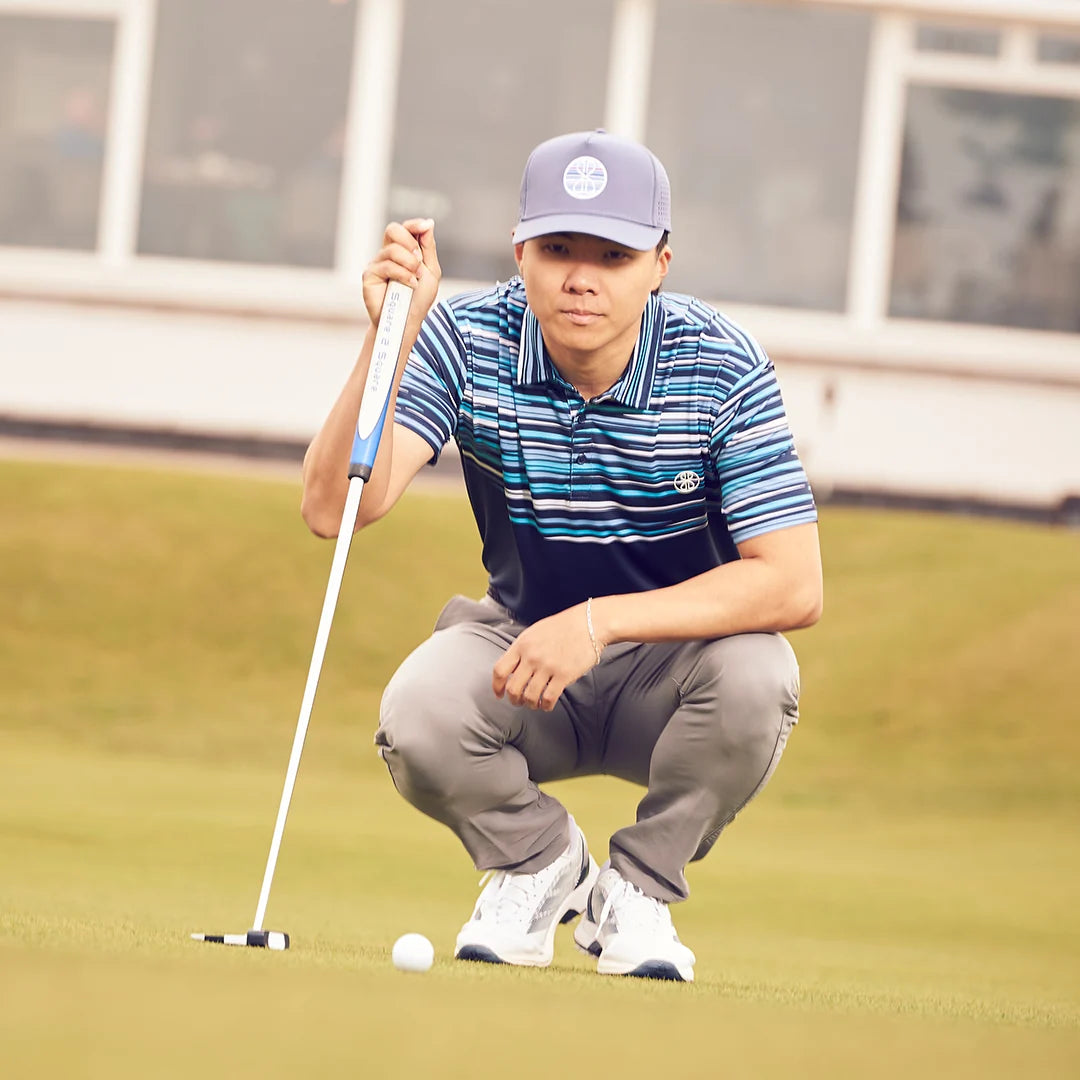 Apeiron Ethos Blue Wave Men's Golf Polo Shirt