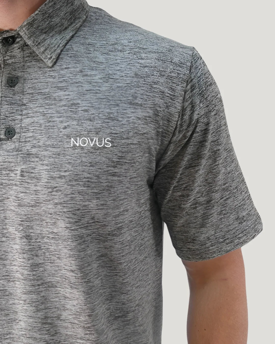 NOVUS GOLF Links Performance Polo - Grey Marl