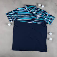 Apeiron Ethos Blue Wave Men's Golf Polo Shirt