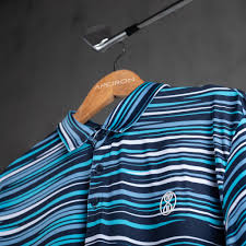 Apeiron Ethos Blue Wave Men's Golf Polo Shirt